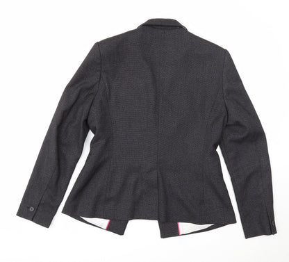 NEXT Womens Grey Polyester Jacket Suit Jacket Size 14