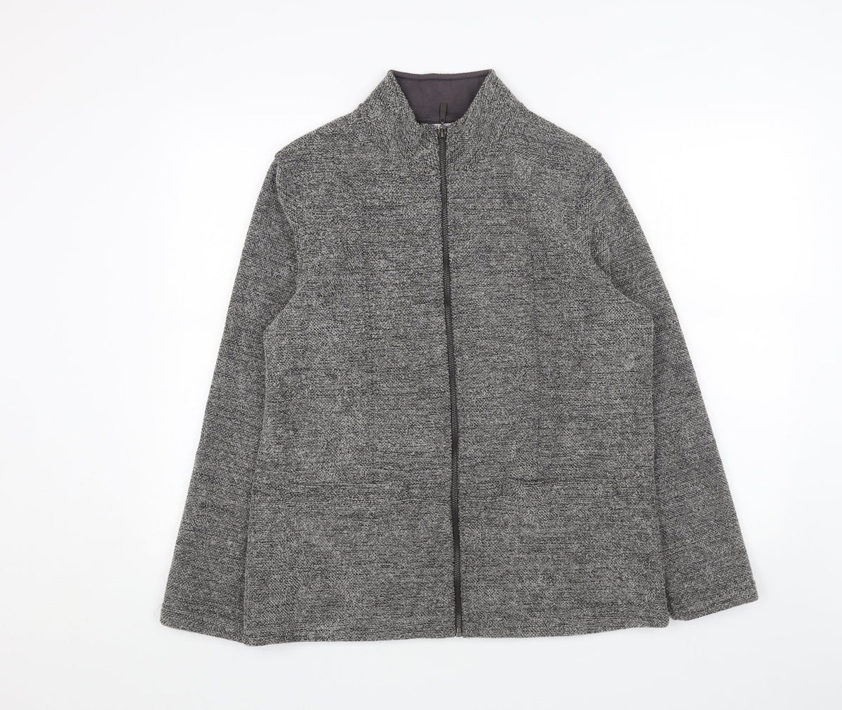 Marks & Spencer Womens Grey Jacket Size 12 Zip