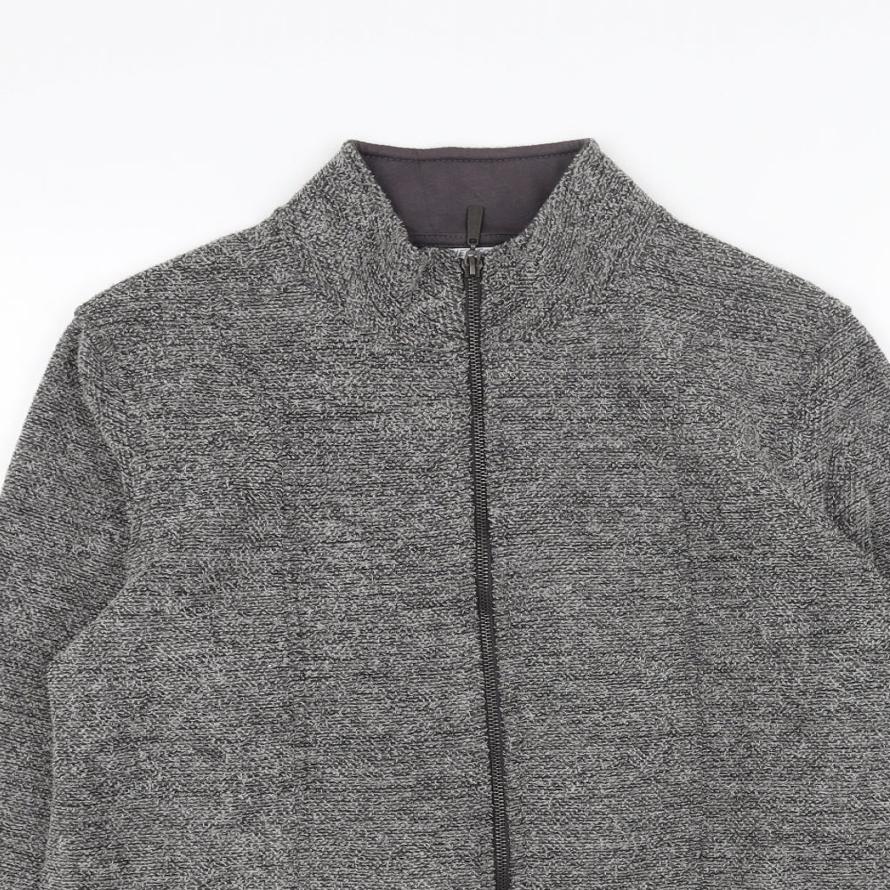 Marks & Spencer Womens Grey Jacket Size 12 Zip
