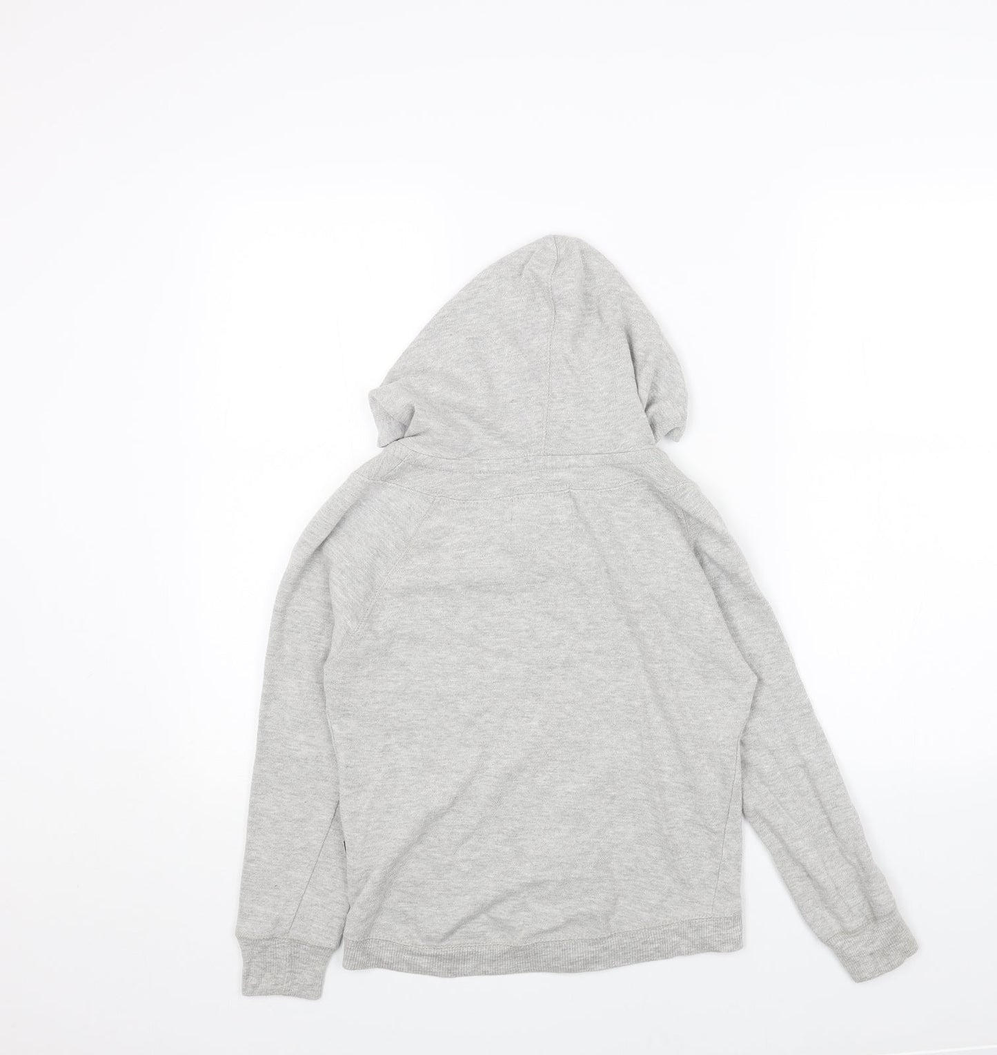 Lee Cooper Womens Grey Cotton Full Zip Hoodie Size 8 Zip - Pockets
