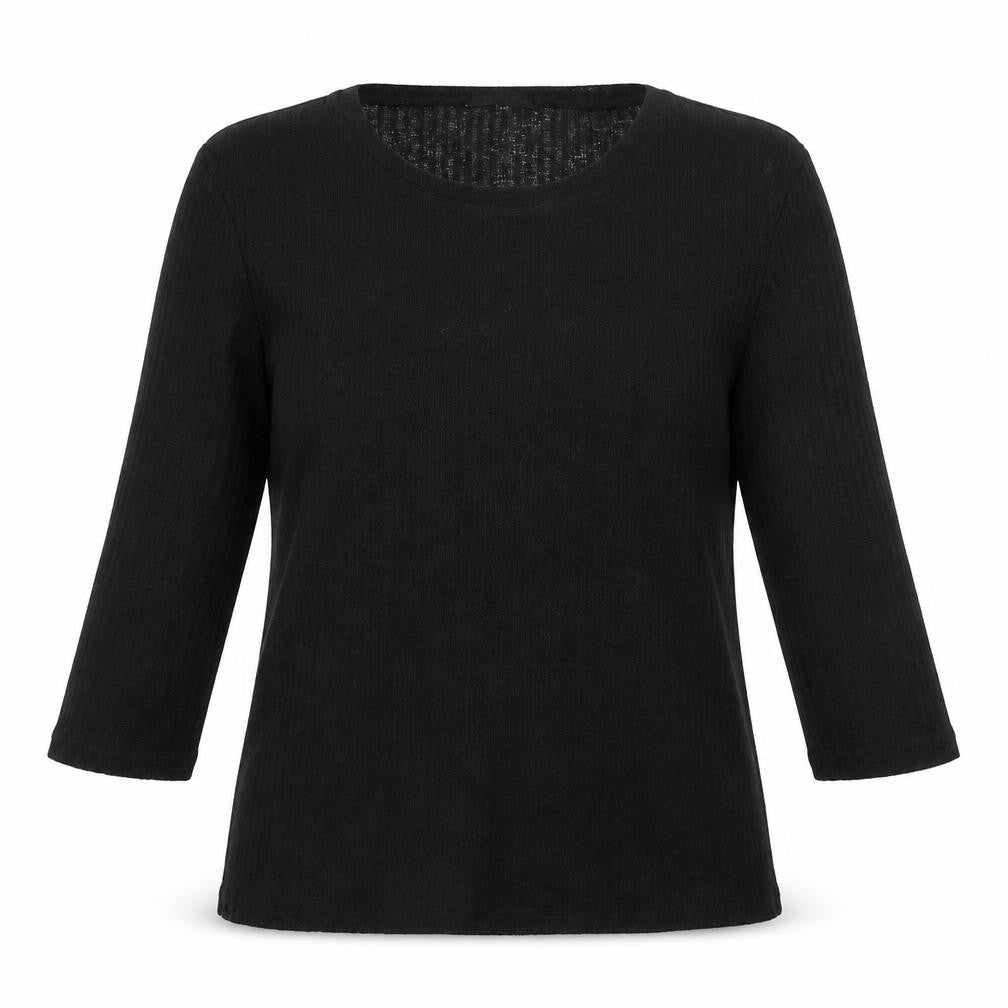 New Look Womens Black Scoop Neck Acrylic Pullover Jumper Size 10
