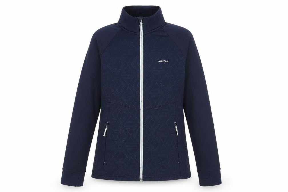 DECATHLON Womens Blue Polyester Full Zip Sweatshirt Size S Zip