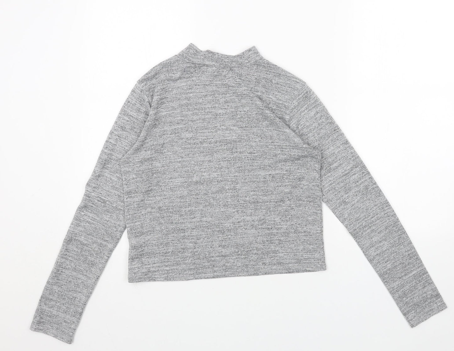 Cameo Rose Womens Grey High Neck Camel Pullover Jumper Size L