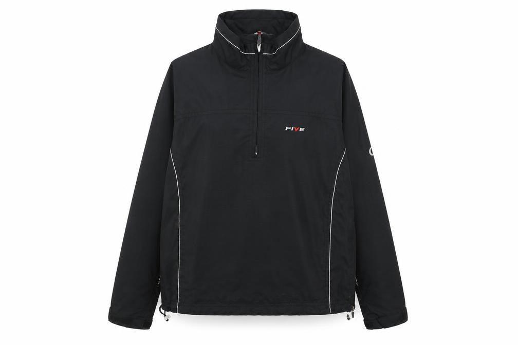 FIVE Womens Black Polyester Pullover Sweatshirt Size 10 Zip