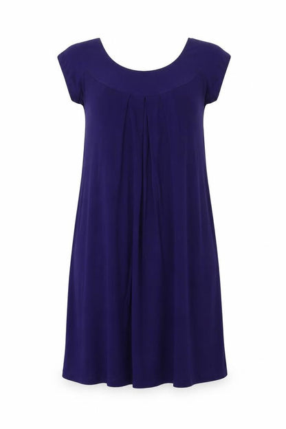 Jones Wear Womens Purple Polyester Shift Size 8 Scoop Neck Pullover