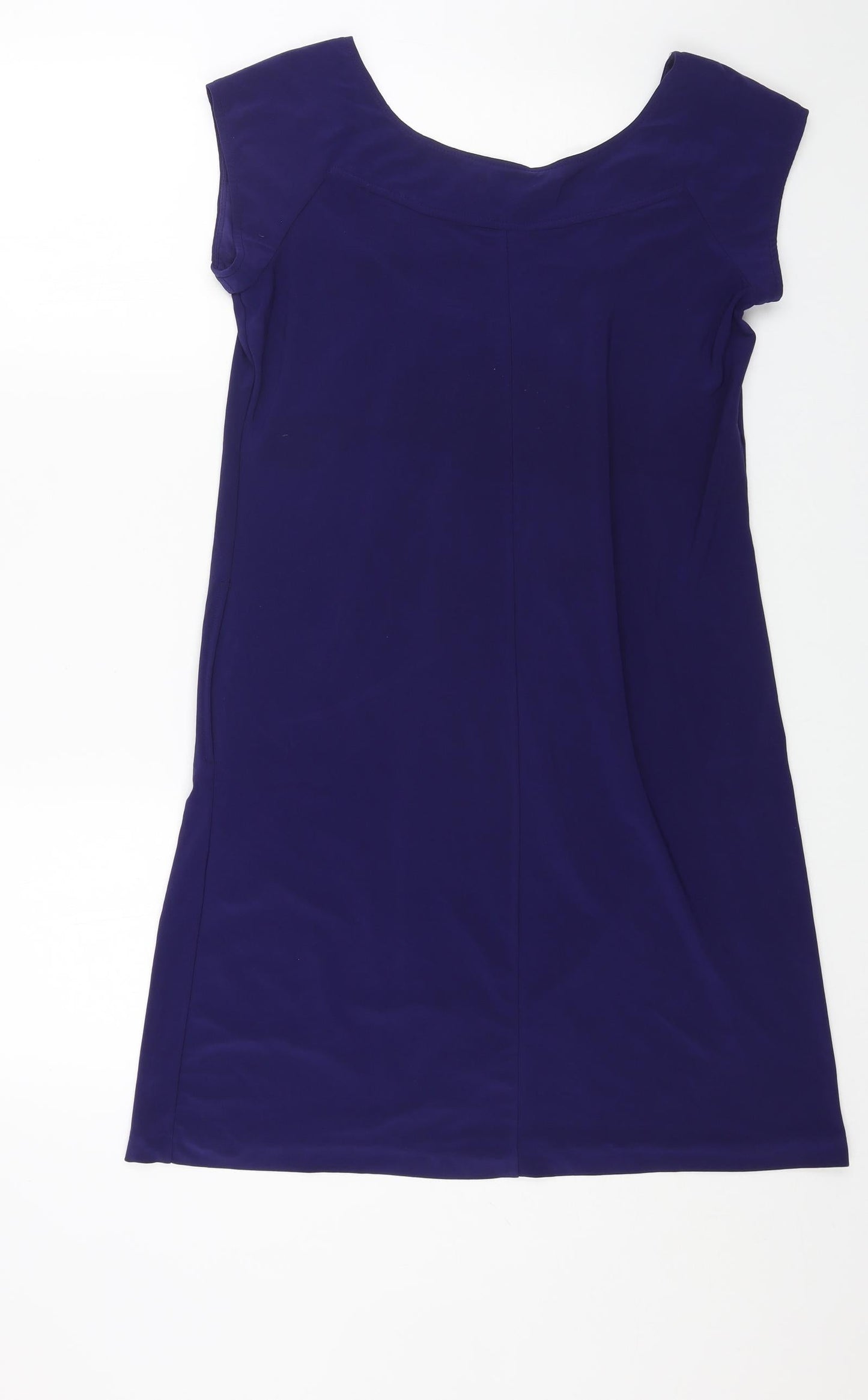 Jones Wear Womens Purple Polyester Shift Size 8 Scoop Neck Pullover