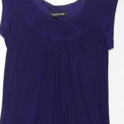Jones Wear Womens Purple Polyester Shift Size 8 Scoop Neck Pullover