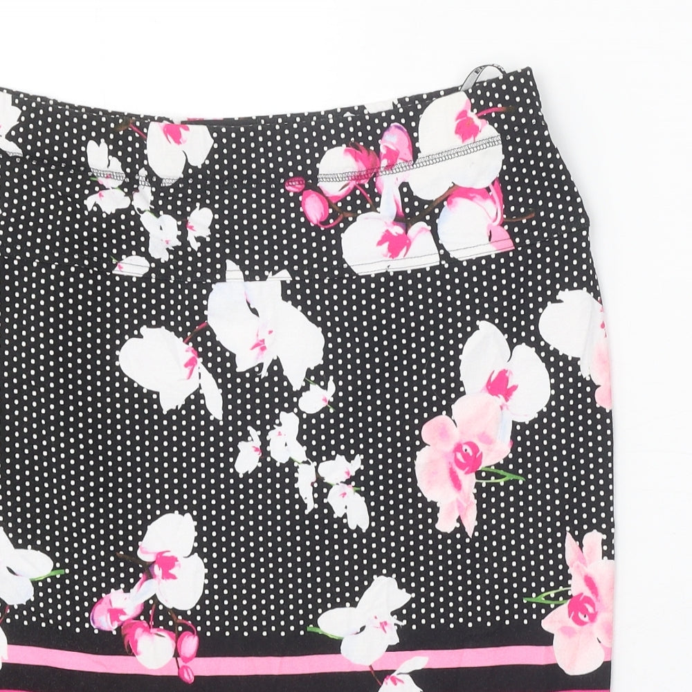 Eugen Klein Womens Black Geometric Polyester Straight & Pencil Skirt Size 32 in
