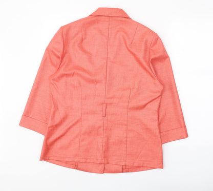 Sommermann Womens Pink Polyester Jacket Blazer Size 12