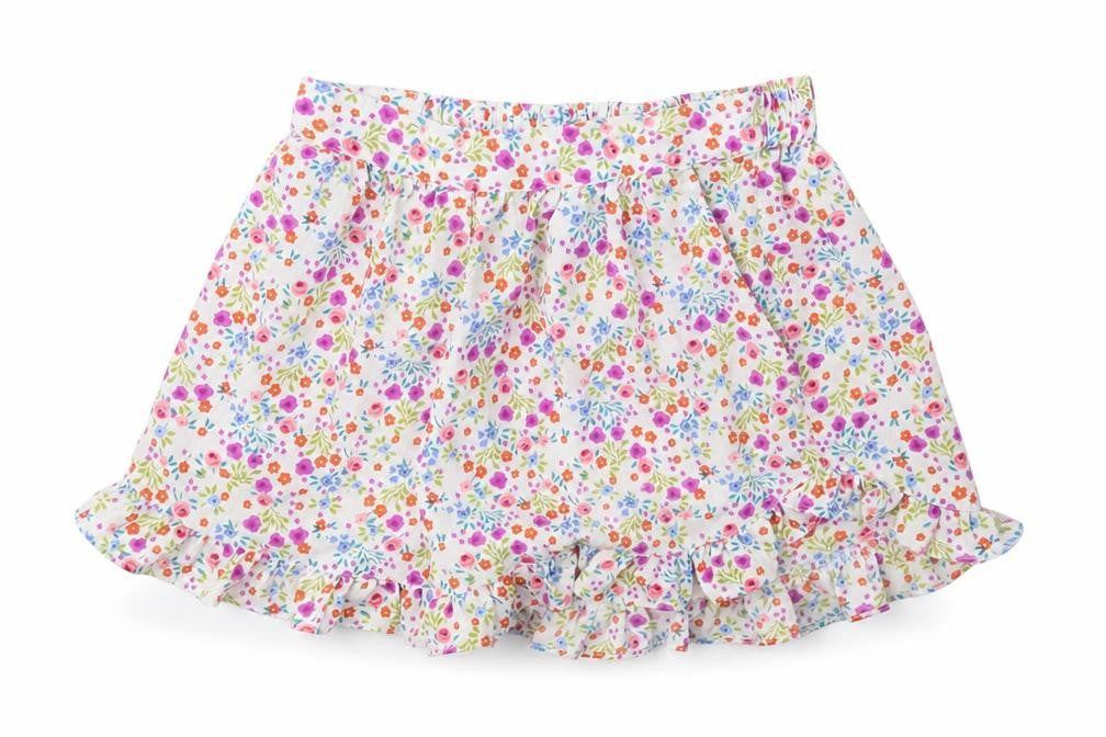Topshop Womens White Floral Polyester Cut-Off Shorts Size 8 Regular Pull On