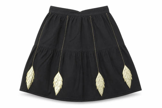 Preworn Womens Black Geometric Polyester Swing Skirt Size 23 in Zip