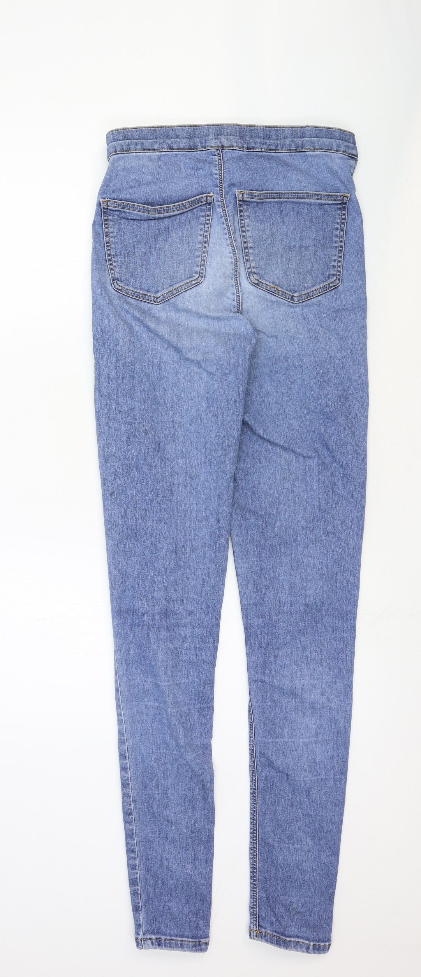 Preworn Womens Blue Cotton Jegging Jeans Size 28 in Regular Button