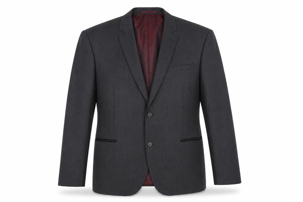 NEXT Mens Grey Striped Cotton Jacket Suit Jacket Size 44 Regular