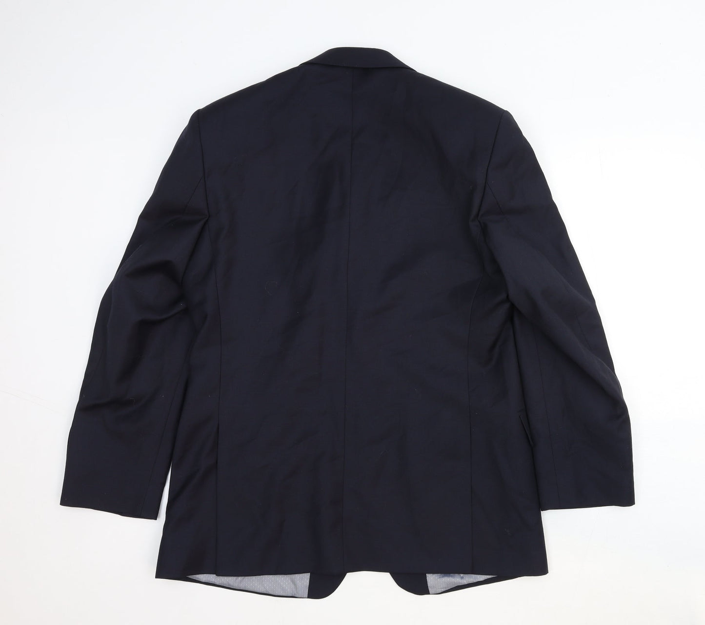 Stvdio Mens Blue Wool Jacket Suit Jacket Size 40 Regular