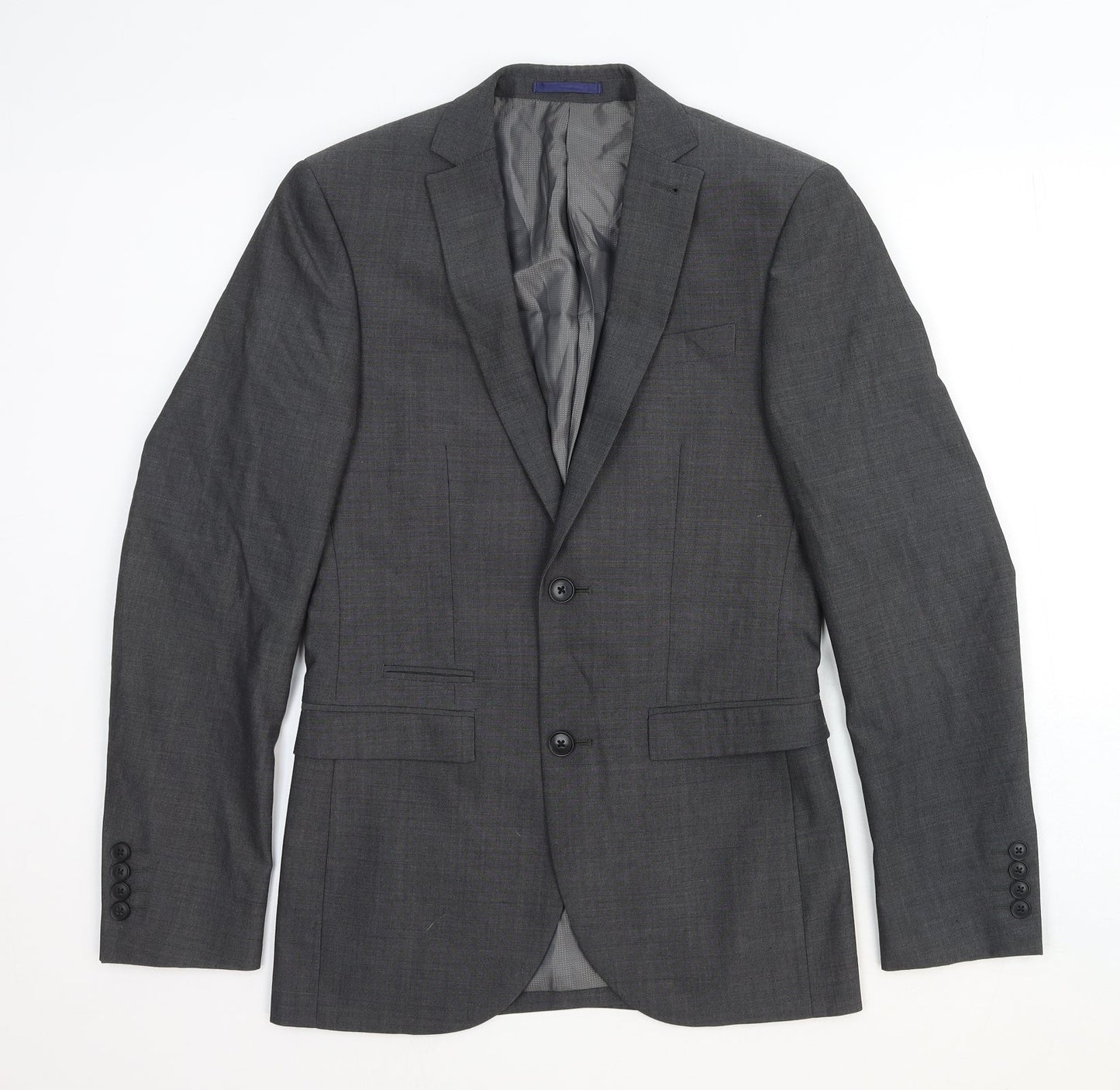 NEXT Mens Grey Wool Jacket Suit Jacket Size 34 Regular