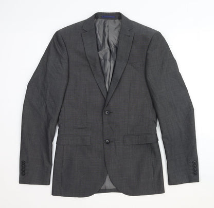 Next Mens Grey Wool Jacket Suit Jacket Size 34 Regular