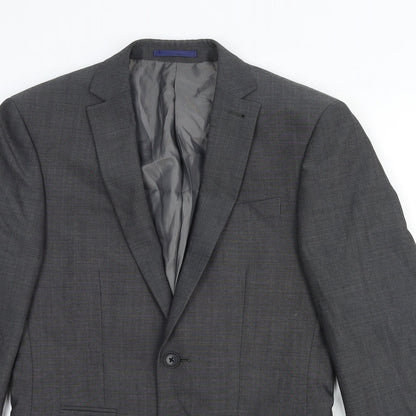 Next Mens Grey Wool Jacket Suit Jacket Size 34 Regular