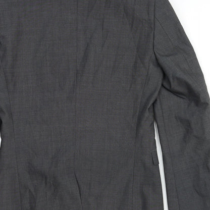 Next Mens Grey Wool Jacket Suit Jacket Size 34 Regular