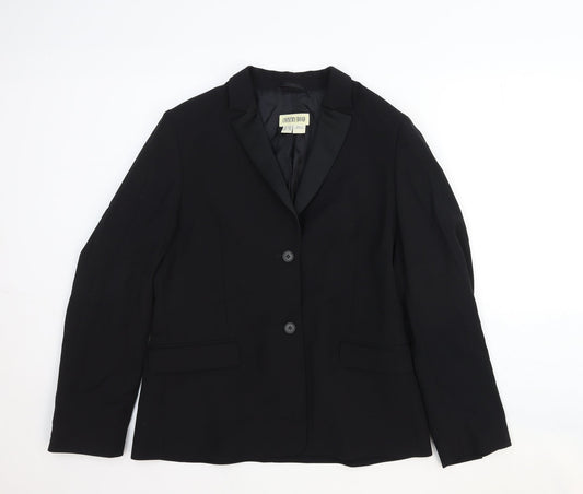 Country Road Womens Black Wool Jacket Suit Jacket Size 12