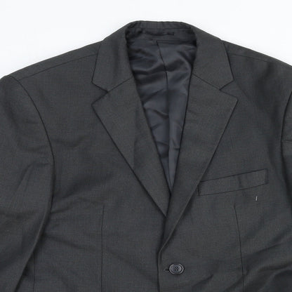 Frencheye Mens Grey Wool Jacket Suit Jacket Size 38 Regular