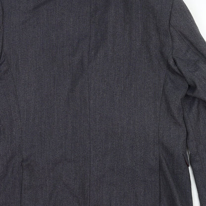 ONESIX5IVE Mens Grey Wool Jacket Suit Jacket Size 40 Regular