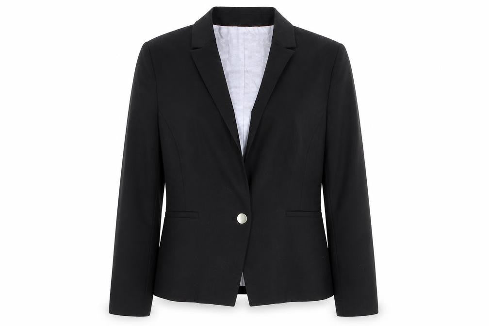 Caroll Womens Black Wool Jacket Suit Jacket Size 10
