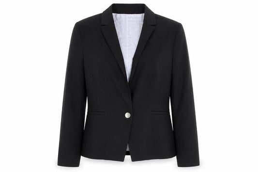 Caroll Womens Black Wool Jacket Suit Jacket Size 10