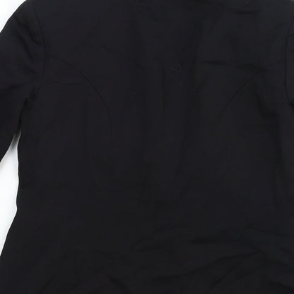 Topshop Womens Black Wool Jacket Blazer Size 6