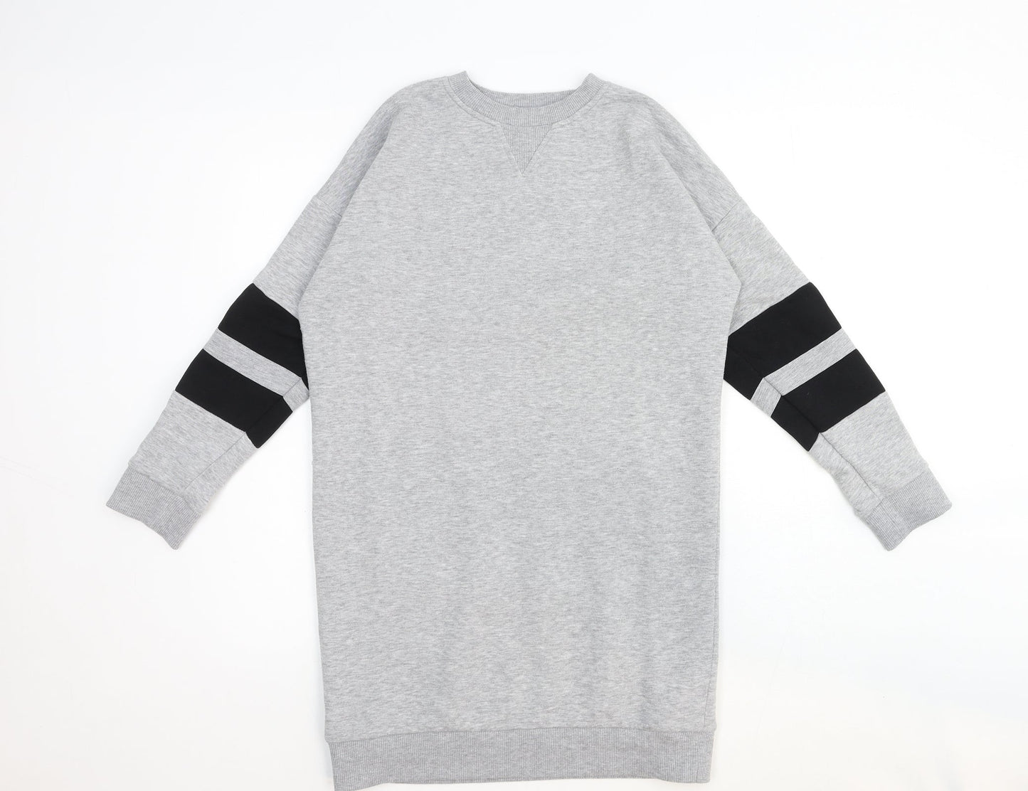 Topshop Womens Grey Cotton Pullover Sweatshirt Size 8 Pullover