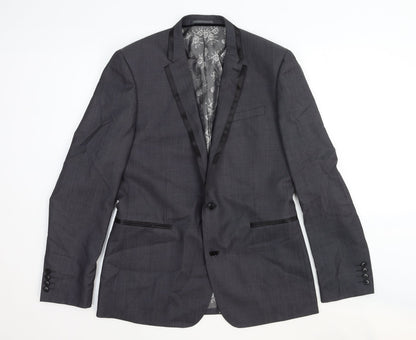 Next Mens Grey Wool Jacket Suit Jacket Size 40 Regular