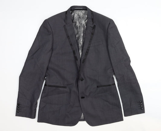 NEXT Mens Grey Wool Jacket Suit Jacket Size 40 Regular