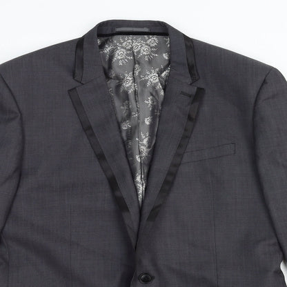 Next Mens Grey Wool Jacket Suit Jacket Size 40 Regular