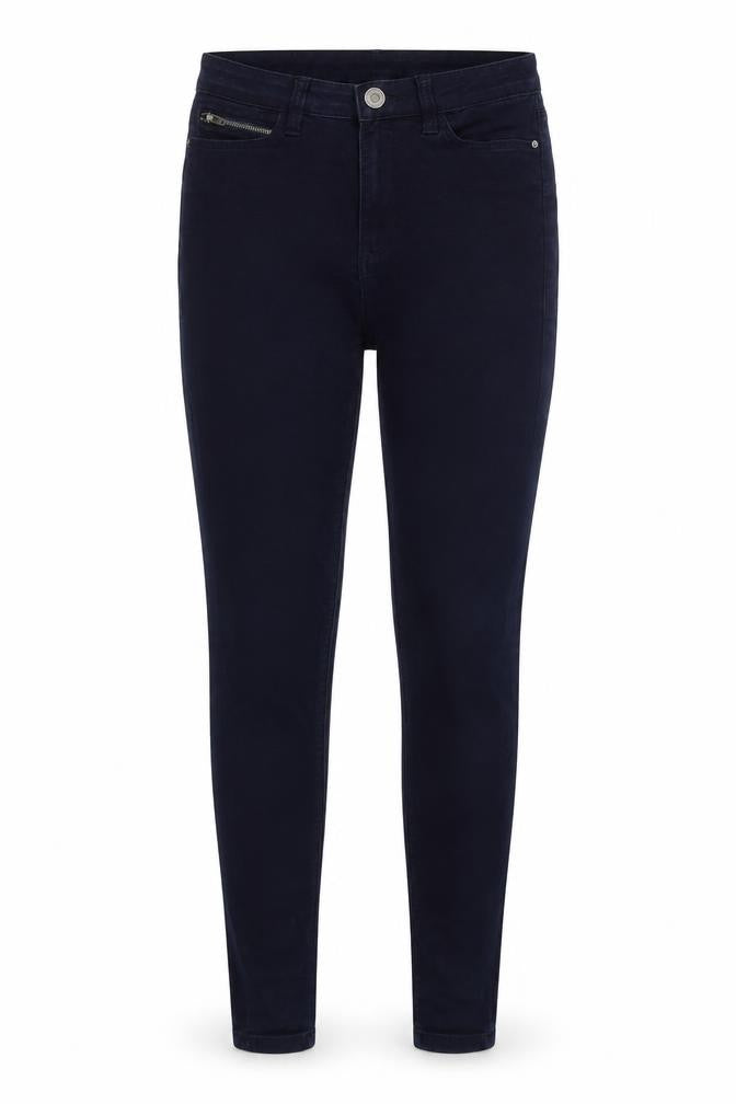 Marks & Spencer Womens Blue Cotton Skinny Jeans Size 8 Slim Zip