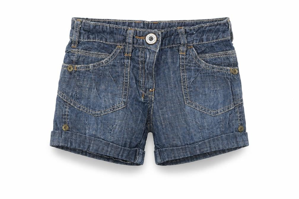 Next Boys Blue Cotton Bermuda Shorts Size 8 Years Regular Zip