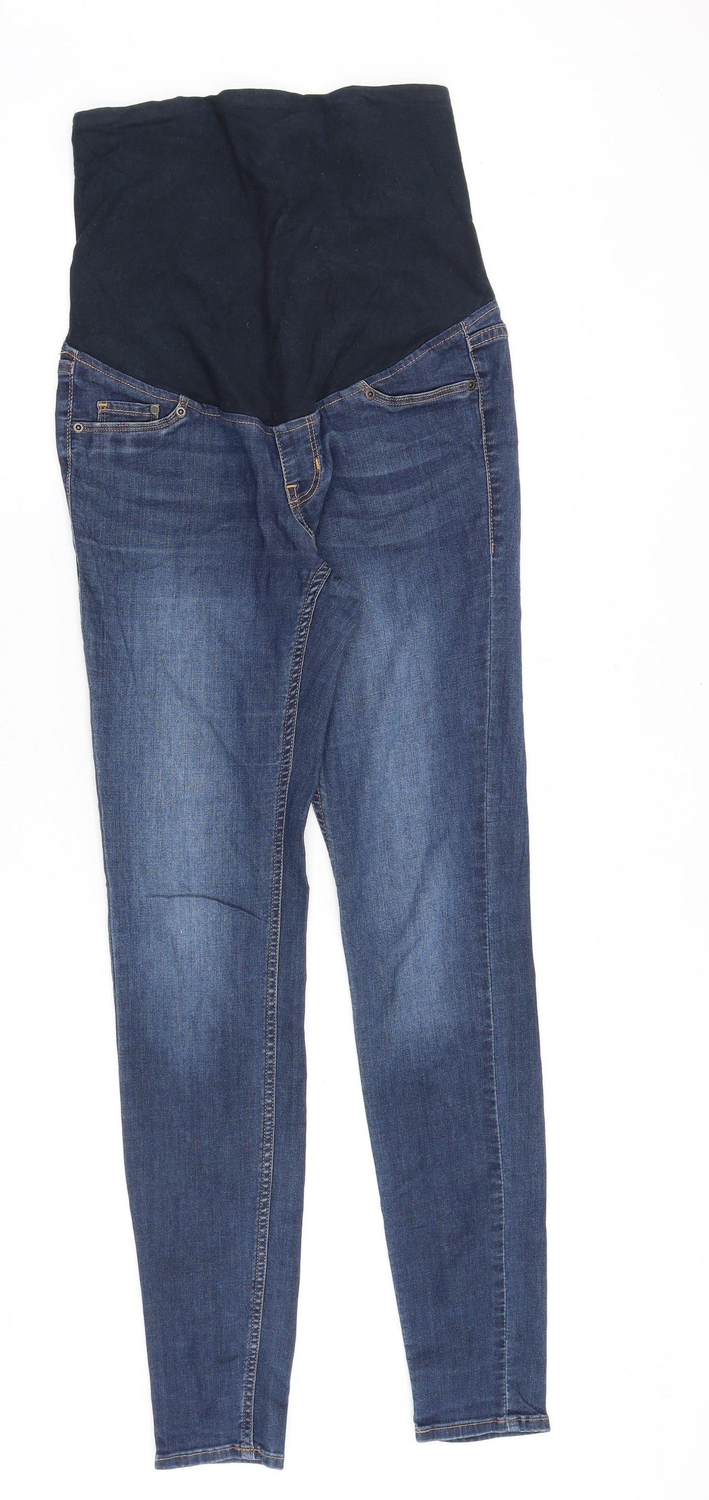 H&M Womens Blue Cotton Skinny Jeans Size 10 Slim