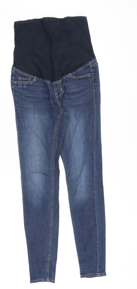 H&M Womens Blue Cotton Skinny Jeans Size 10 Slim