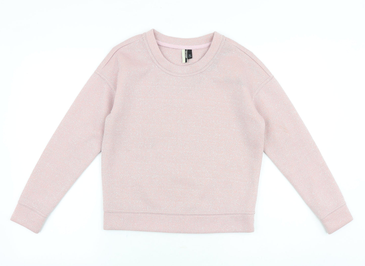 Topshop Womens Pink Polyester Pullover Sweatshirt Size 4 Pullover