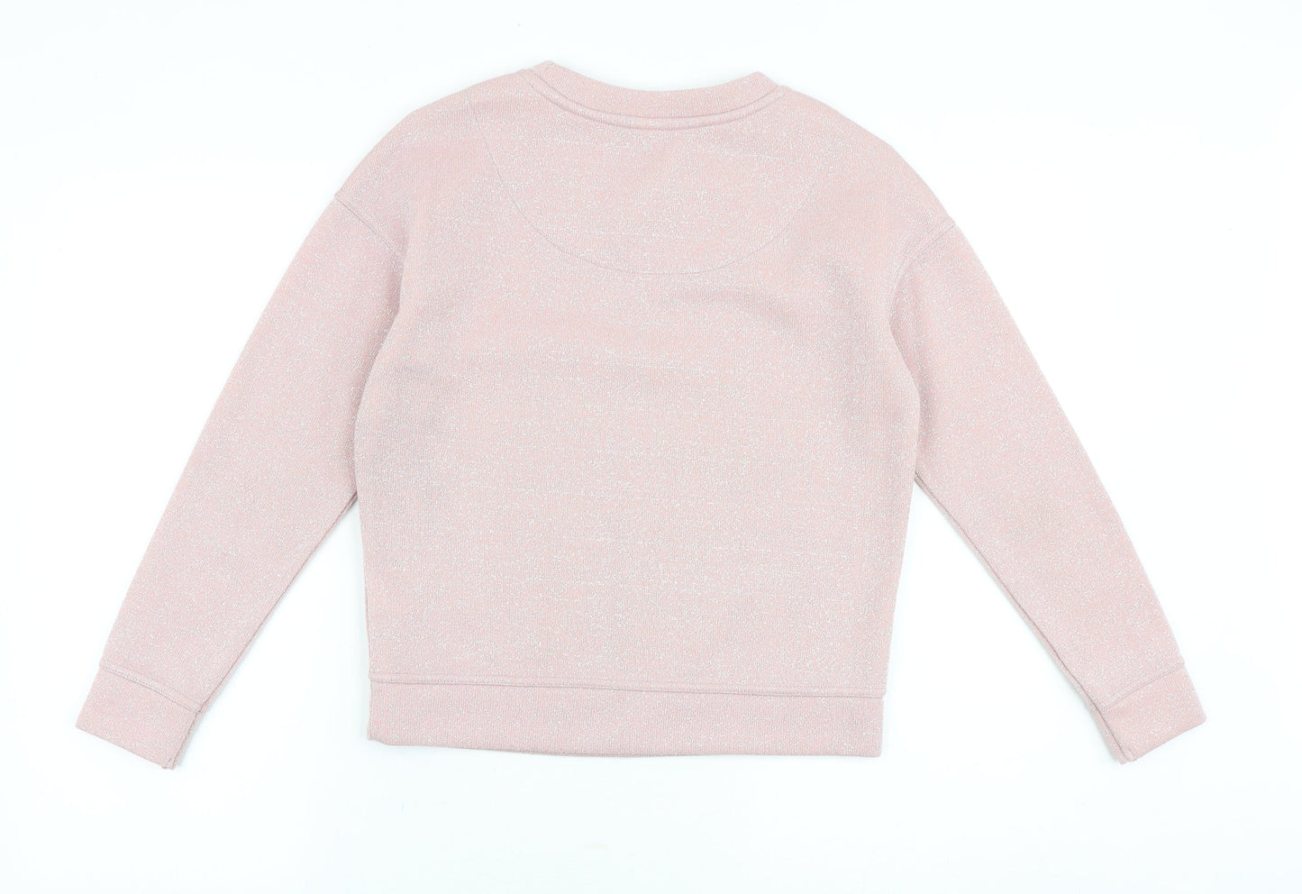 Topshop Womens Pink Polyester Pullover Sweatshirt Size 4 Pullover