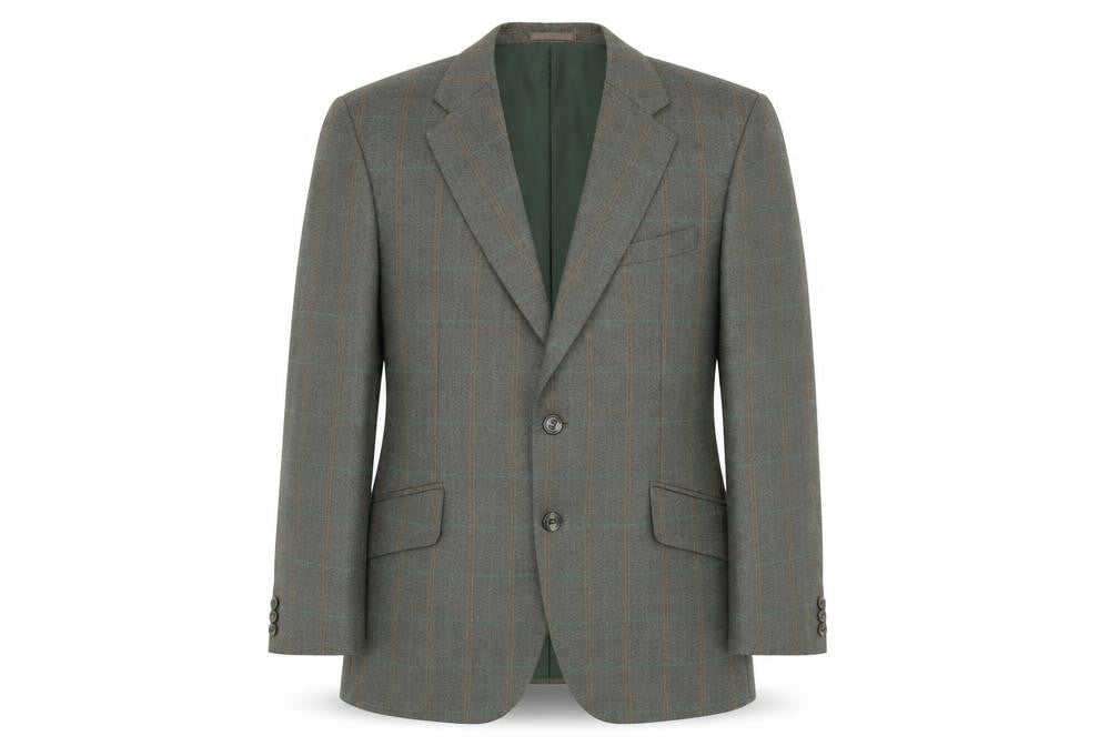 Grendale Mens Brown Plaid Polyester Jacket Suit Jacket Size 38 Regular