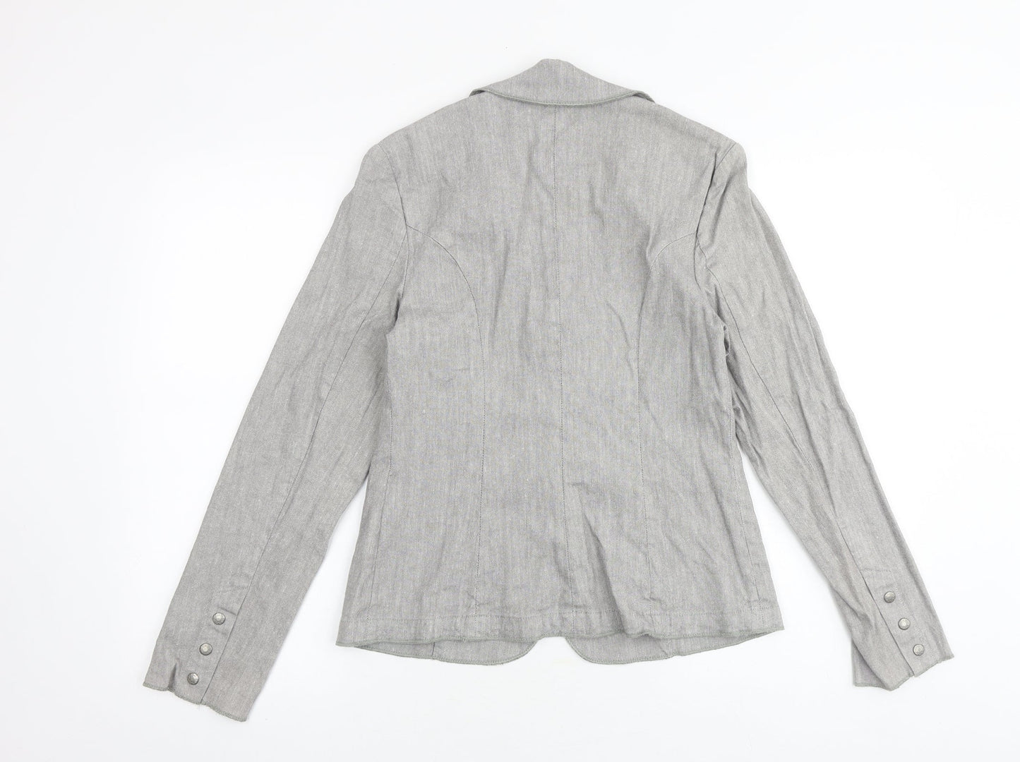 Marks and Spencer Womens Grey Jacket Blazer Size 12 Button