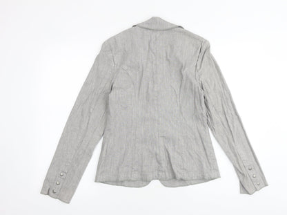 Marks & Spencer Womens Grey Jacket Blazer Size 12 Button