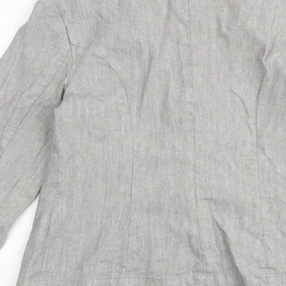 Marks & Spencer Womens Grey Jacket Blazer Size 12 Button