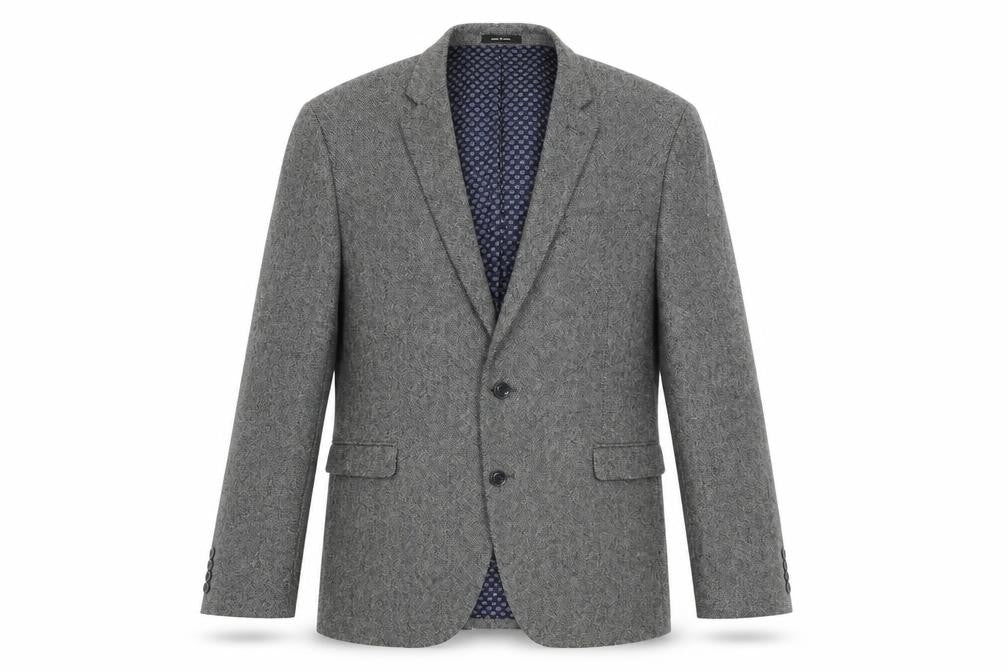 Cedarwood State Mens Grey Wool Jacket Suit Jacket Size L Regular
