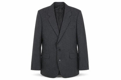 Anthony Loretto Mens Grey Striped Wool Jacket Suit Jacket Size 40 Regular