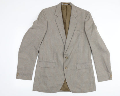 Hepsworth Mens Beige Striped Wool Jacket Suit Jacket Size 38 Regular