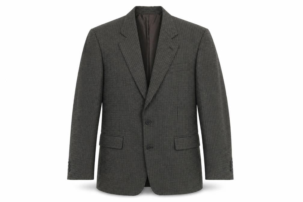 Kilmaine Mens Grey Geometric Wool Jacket Blazer Size 42 Regular