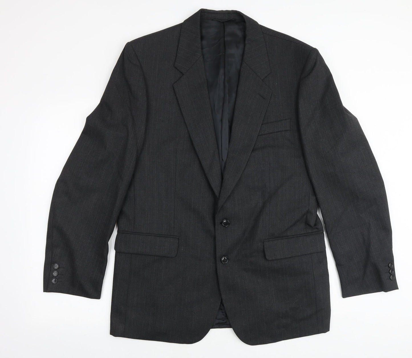 Hugo James Mens Grey Polyester Jacket Suit Jacket Size 42 Regular
