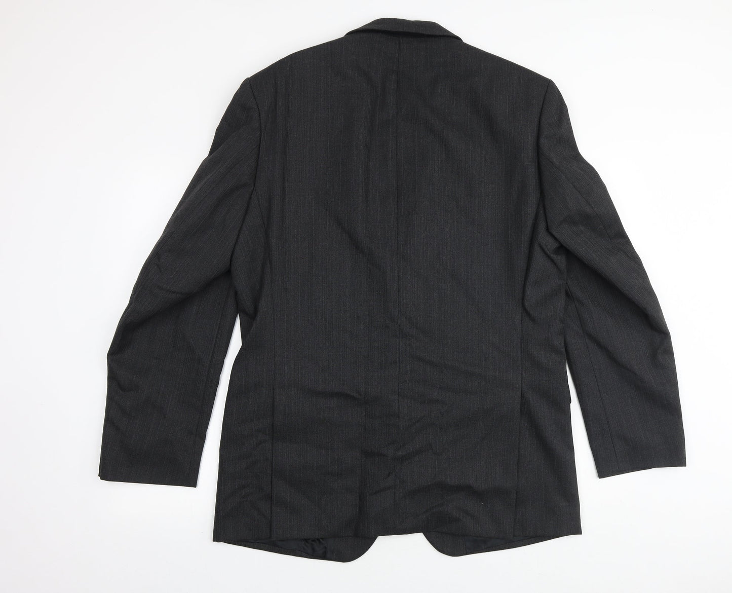 Hugo James Mens Grey Polyester Jacket Suit Jacket Size 42 Regular