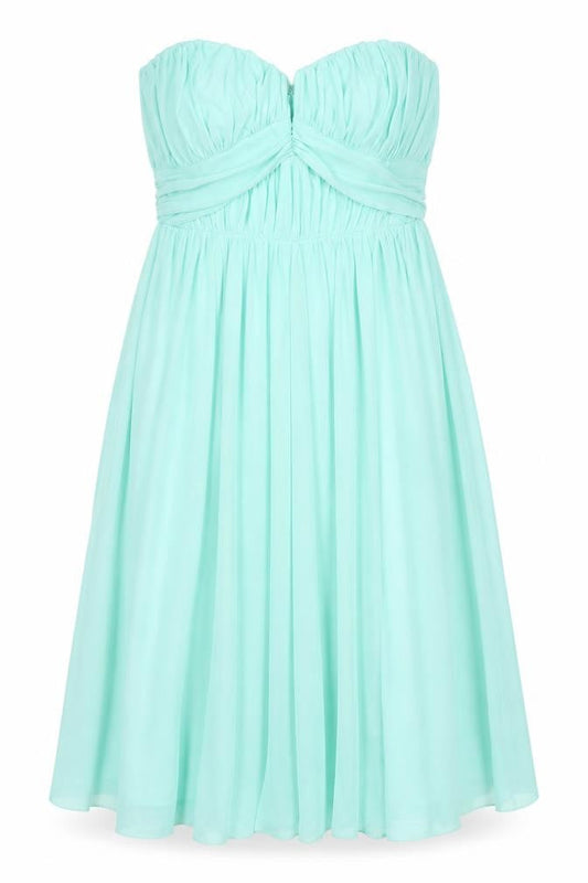 ASOS Womens Blue Viscose Fit & Flare Size 10 Sweetheart Zip