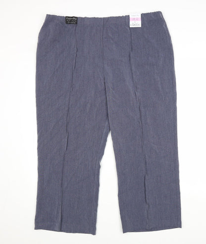 Classics Womens Grey Polyester Trousers Size 22 L22 in Regular